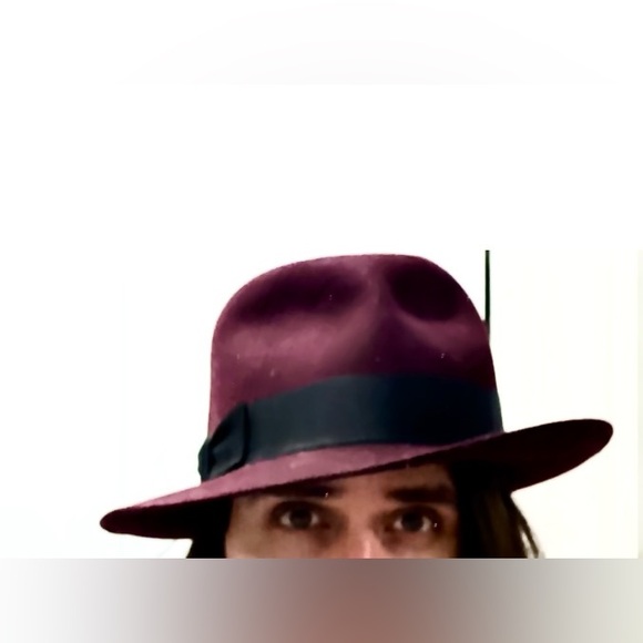 Dobbs Burgundy Fedora size 7 1/8 57cm - Picture 1 of 5